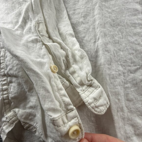 Tommy Bahama 2XL Point Linen White Resort Pocket Men Casual Solid Beach Shirt - Picture 6 of 14